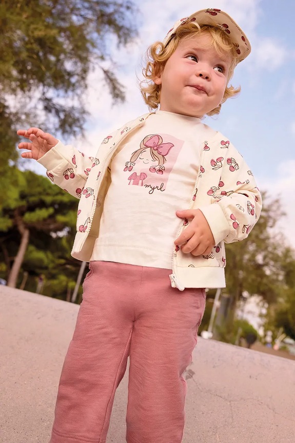 Σετ μωρού Mayoral εμπριμέ ροζ 1830.4G.Baby.PPY2