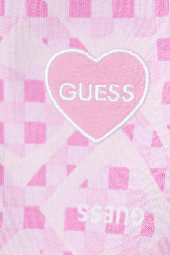 Dievča Detská tepláková súprava z bavlny Guess A6RG00.KA6R4.PPY2 ružová