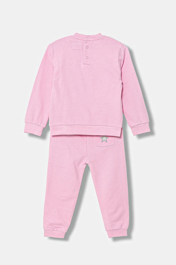 Guess dres bawełniany niemowlęcy 2-pack A6RG03.KA6R4.PPY2 różowy SS26