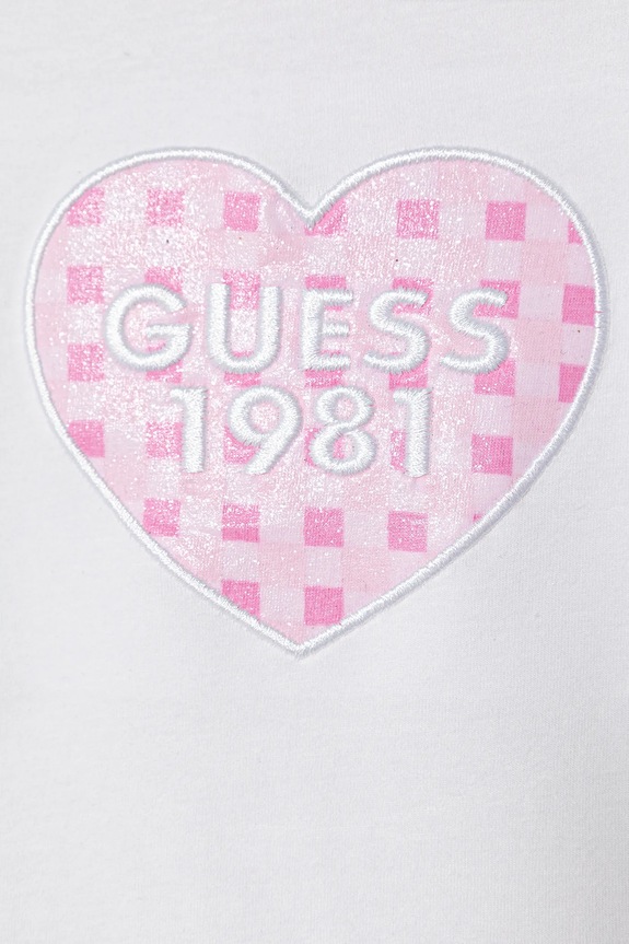 Dievča Detská bavlnená súprava Guess A6RG04.K6YW4.PPY2 biela