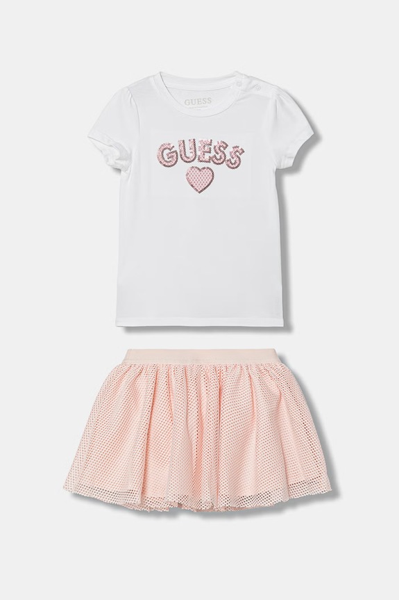 Komplet za bebe Guess 2-pack natpis bijela A6RG12.K6YW0.PPY2