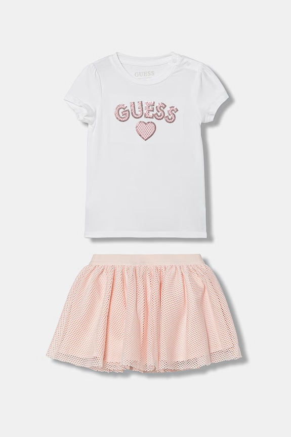 Komplet za bebe Guess 2-pack natpis bijela A6RG12.K6YW0.PPY2