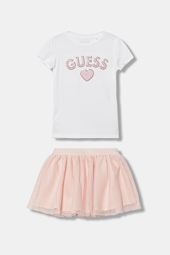 Dječji komplet Guess 2-pack natpis bijela K6RG09.K6YW0.PPY2