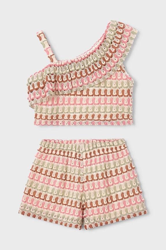 Mayoral komplet dziecięcy 3225.6G.Mini.PPY2 beżowy SS26