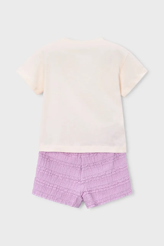 Pamučna dječja trenirka Mayoral 3231.6M.Mini.PPY2 ljubičasta SS26