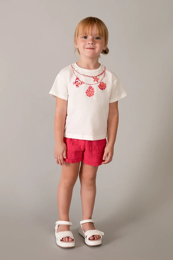 Mayoral set de bumbac pentru copii bumbac roz 3231.6M.Mini.PPY2