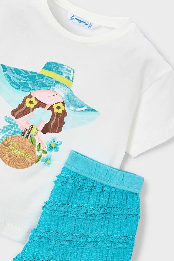 Pamučna dječja trenirka Mayoral plava 3231.6M.Mini.PPY2