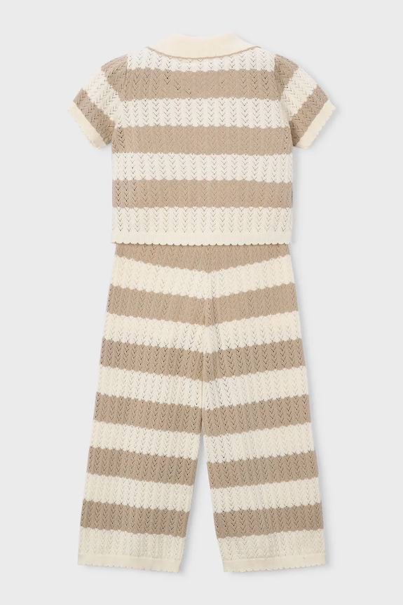 Pamučna dječja trenirka Mayoral 3595.6C.Mini.PPY2 bež SS26