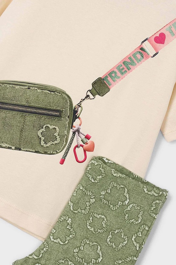 Deklice Otroški komplet Mayoral 3730.6H.Mini.PPY2 zelena