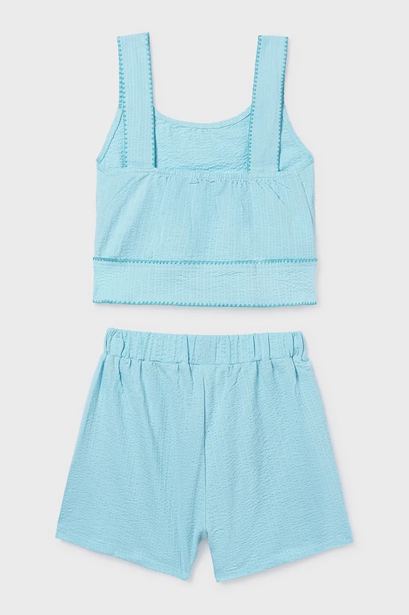 Dziewczynka Mayoral komplet bawełniany dziecięcy 6213.8K.Junior.PPY2 niebieski
