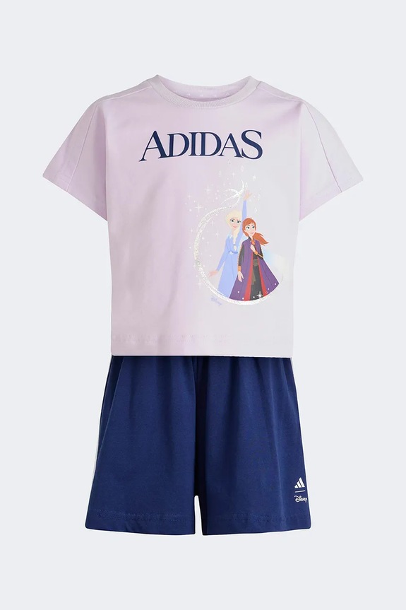 adidas komplet bawełniany dziecięcy DISNEY JZ3578 fioletowy SS26