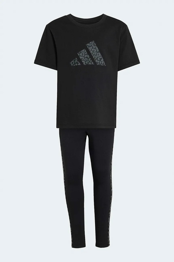 Детский комплект из хлопка adidas KB6991 чёрный SS26