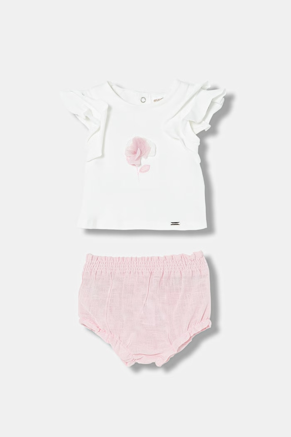 Komplet za bebe Mayoral Newborn natpis roza 1289.2M.Newborn.PPY2
