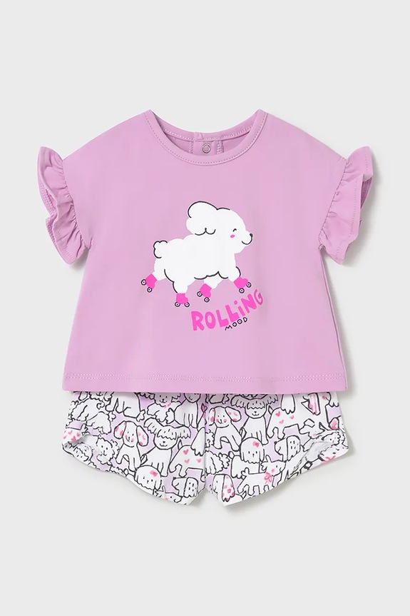 Mayoral Newborn compleu bebe cu modele roz 1291.2U.Newborn.PPY2