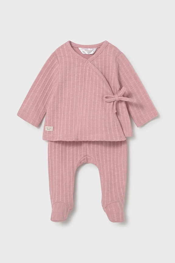 Mayoral Newborn set de bumbac pentru bebeluși bumbac roz 1595.2J.Newborn.PPY2