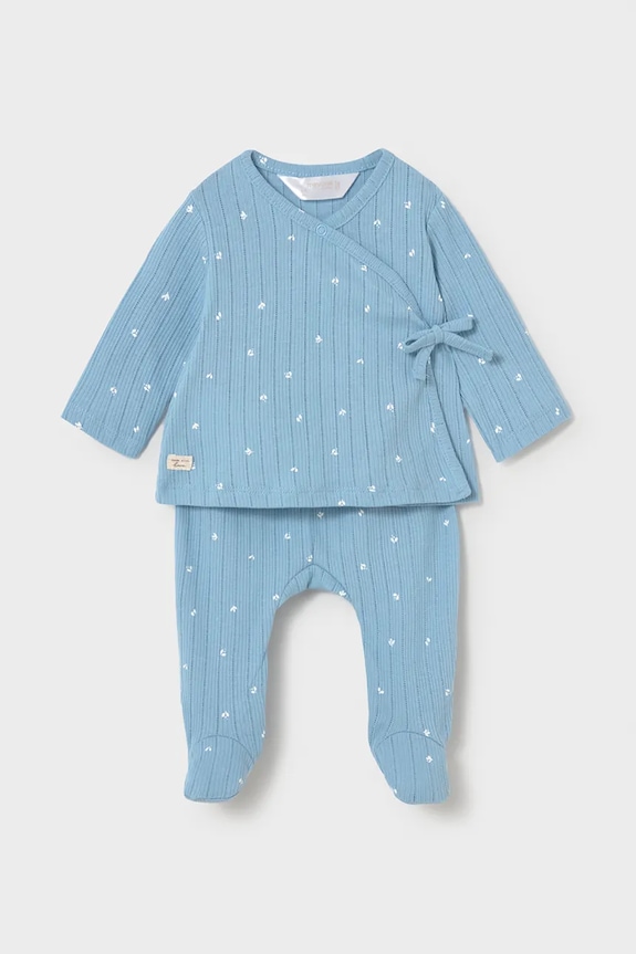 Детский хлопковый комплект Mayoral Newborn хлопок голубой 1595.2J.Newborn.PPY2