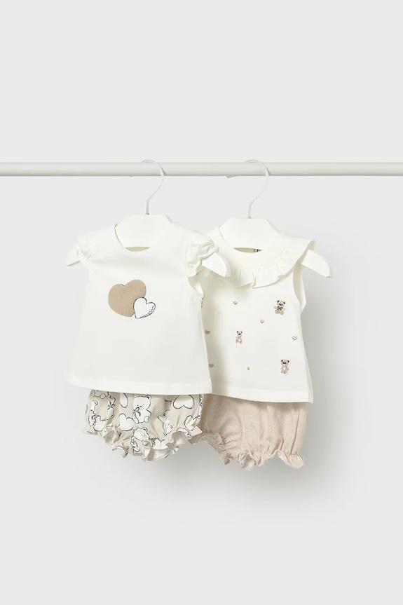 Σετ μωρού Mayoral Newborn πλεκτό ύφασμα μπεζ 1642.2P.Newborn.PPY2