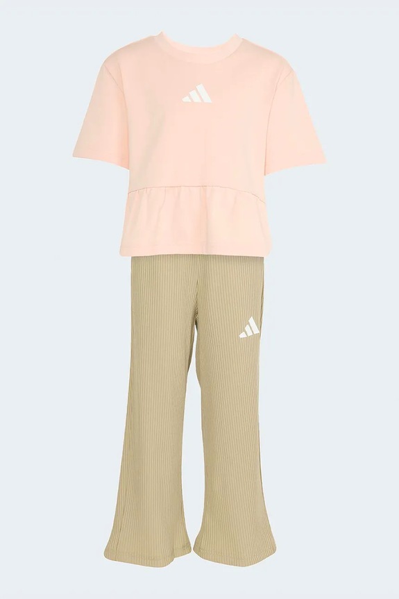 adidas komplet dziecięcy z bawełny KD5927 różowy SS26