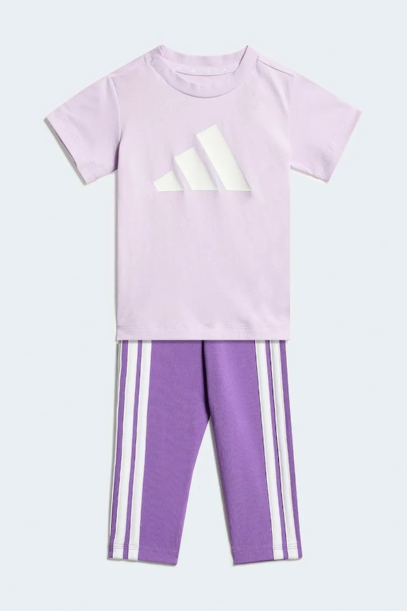 Adidas Παιδικό σετ με βαμβάκι μωβ JY8618