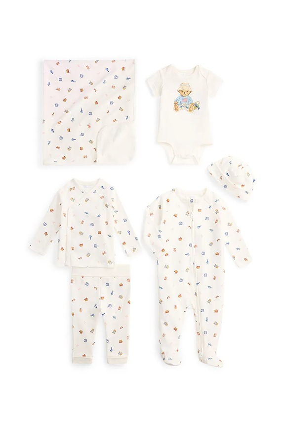Pamučni komplet za bebe Polo Ralph Lauren 310A12863001 bijela SS26