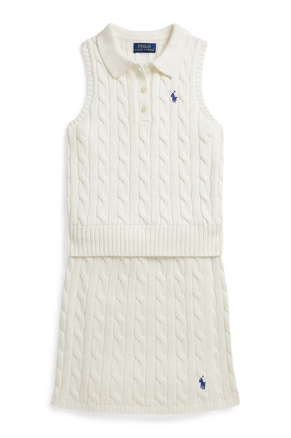 Παιδικό βαμβακερό σετ Polo Ralph Lauren 313A11239002 λευκό SS26