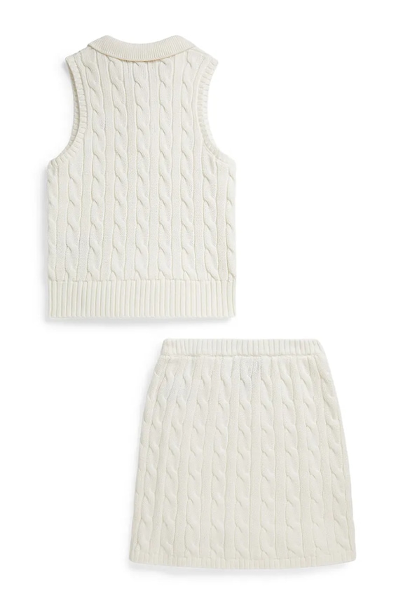 Κοριτσίστικα Παιδικό βαμβακερό σετ Polo Ralph Lauren 313A11239002 λευκό
