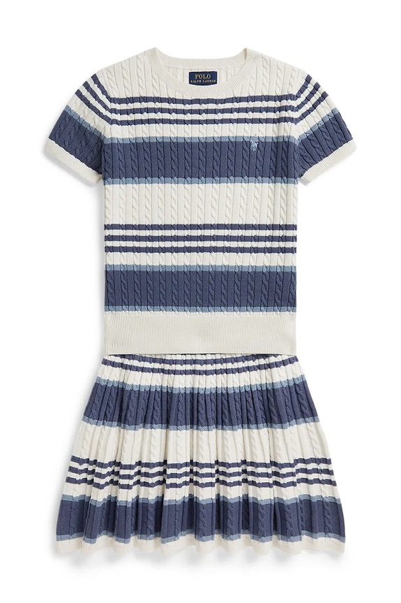 Detská bavlnená súprava Polo Ralph Lauren 313A11261001 biela SS26