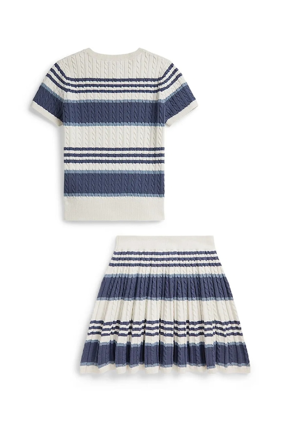 Fete Polo Ralph Lauren set de bumbac pentru copii 313A11261001 alb