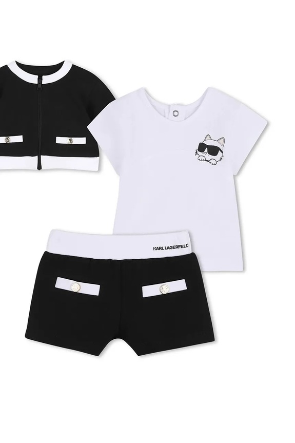 Karl Lagerfeld komplet dziecięcy z elastanem czarny Z31054.86.108