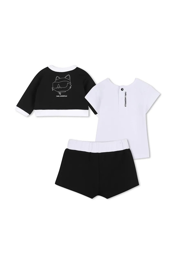 Karl Lagerfeld komplet dziecięcy Z31054.86.108 czarny SS26