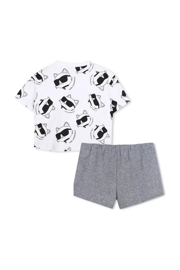 Karl Lagerfeld komplet bawełniany dziecięcy Z31064.86.108 biały SS26