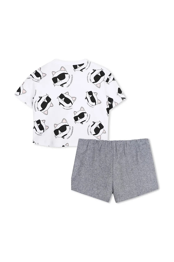 Pamučni komplet za bebe Karl Lagerfeld Z31064.67.81 bijela SS26