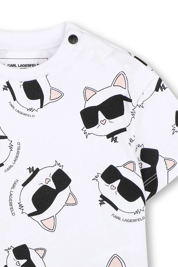 Pamučni komplet za bebe Karl Lagerfeld Z31064.67.81 bijela