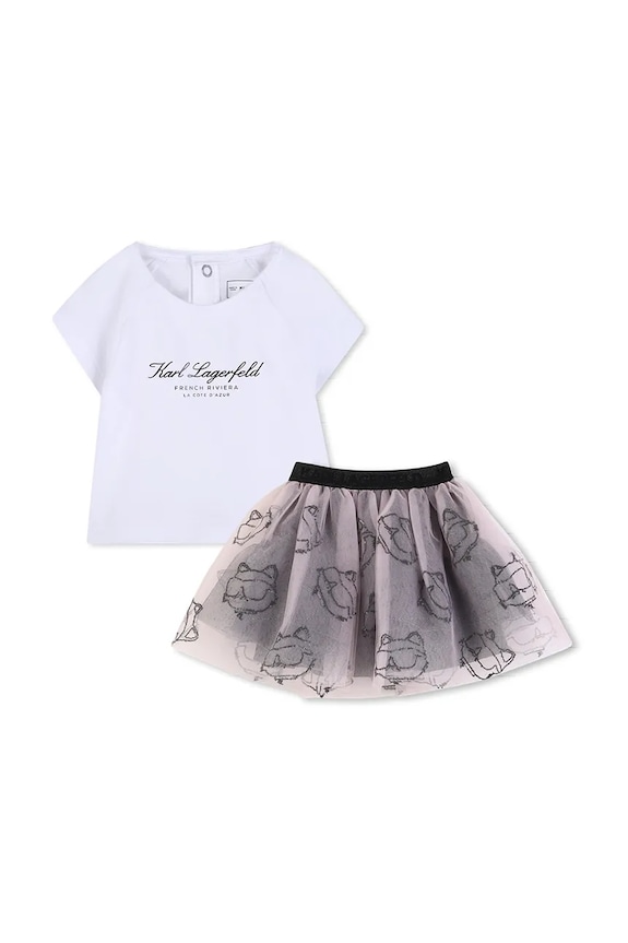 Dječji komplet Karl Lagerfeld pletivo bijela Z31055.86.108