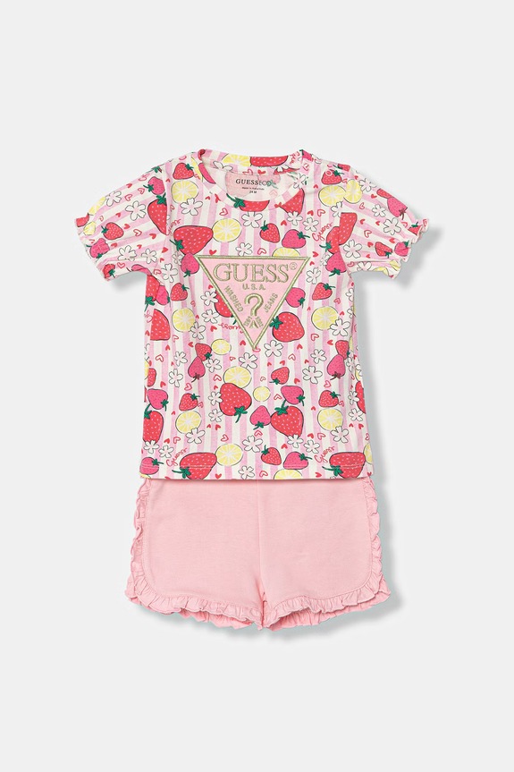 Komplet za bebe Guess 2-pack pletivo roza A6GG02.K6YW4.PPY2.M