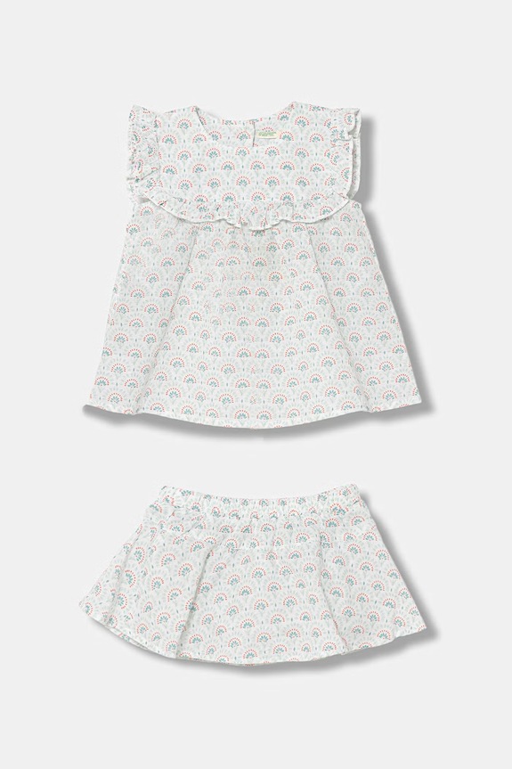 United Colors of Benetton rochie de vară cu in verde 4NVDAK001.W.Stagionale