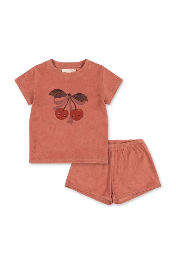 Konges Sløjd komplet codzienny dziecięcy bawełniany ITTY SET GOTS różowy KS105424.PPY2