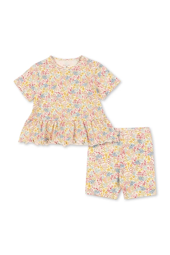 Konges Sløjd detská súprava s bavlnou BASIC FRILL SET GOTS béžová KS105279.PPY2