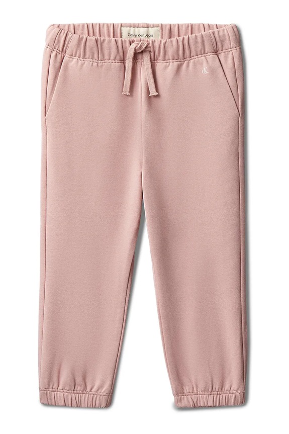 Dječja trenirka Calvin Klein Jeans natpis roza IN0IN00347.PPY2