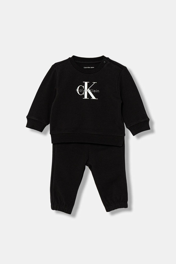 Calvin Klein Jeans gyerek melegítő elasztánnal fekete IN0IN00353.PPY2