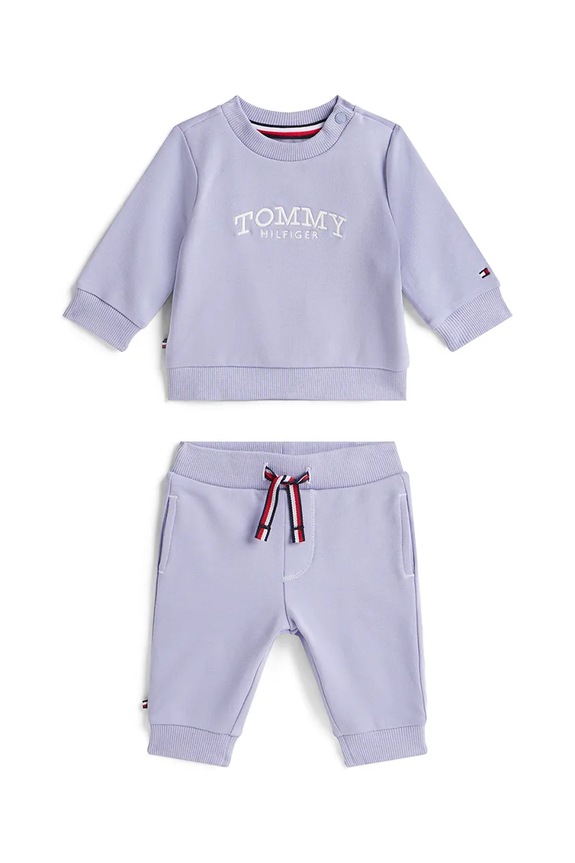 Tommy Hilfiger dres niemowlęcy wzorzyste fioletowy KN0KN02162.PPY2