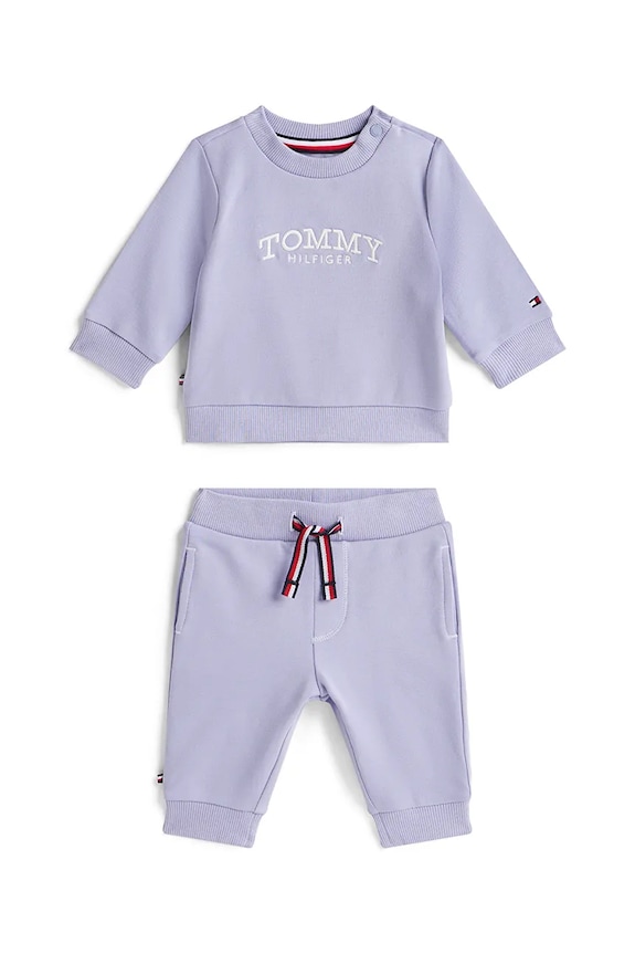 Tommy Hilfiger dres niemowlęcy wzorzyste fioletowy KN0KN02162.PPY2