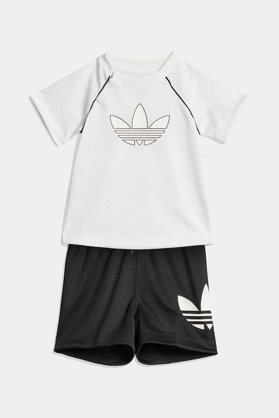 Παιδικό σετ adidas Originals πλεκτό ύφασμα λευκό KD3167