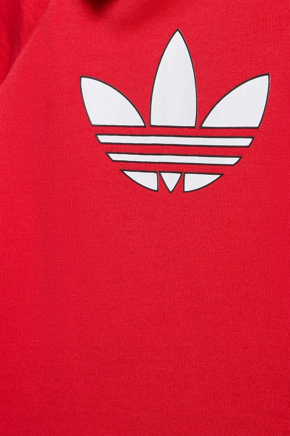 Pamučna dječja trenirka adidas Originals crvena KD1035