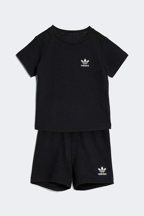 Otroški bombažen komplet adidas Originals Našitek črna KC8040