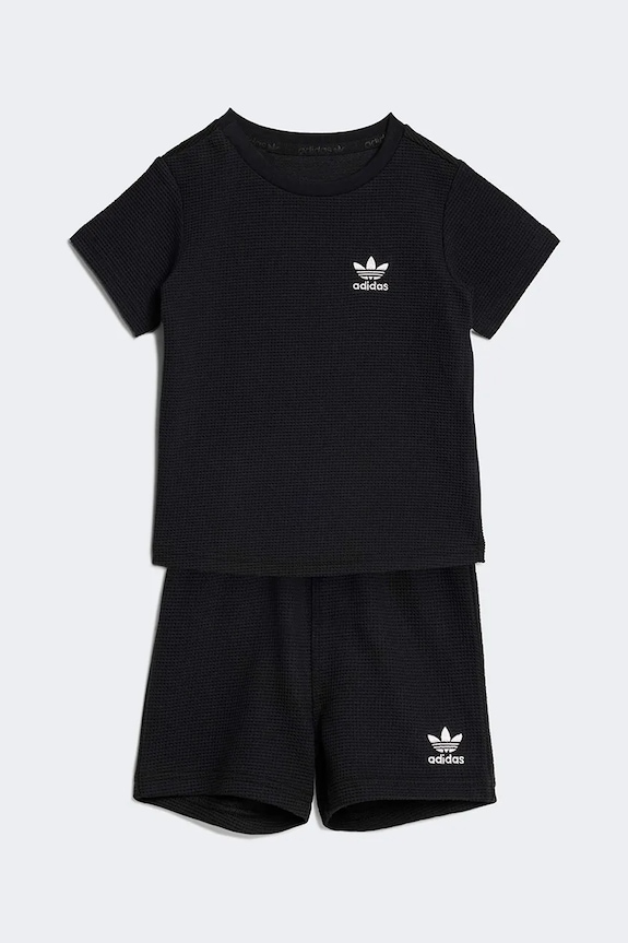 Παιδικό βαμβακερό σετ adidas Originals βαμβάκι μαύρο KC8040