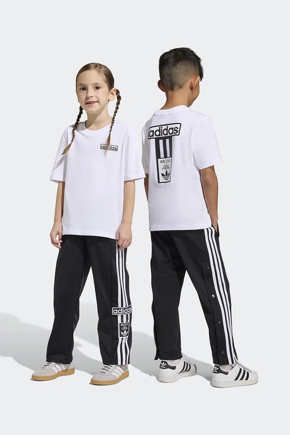 Παιδικό βαμβακερό σετ adidas Originals στάμπα μαύρο KD3991