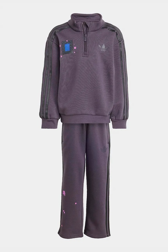 Παιδική φόρμα adidas Originals KC6834 μωβ SS26