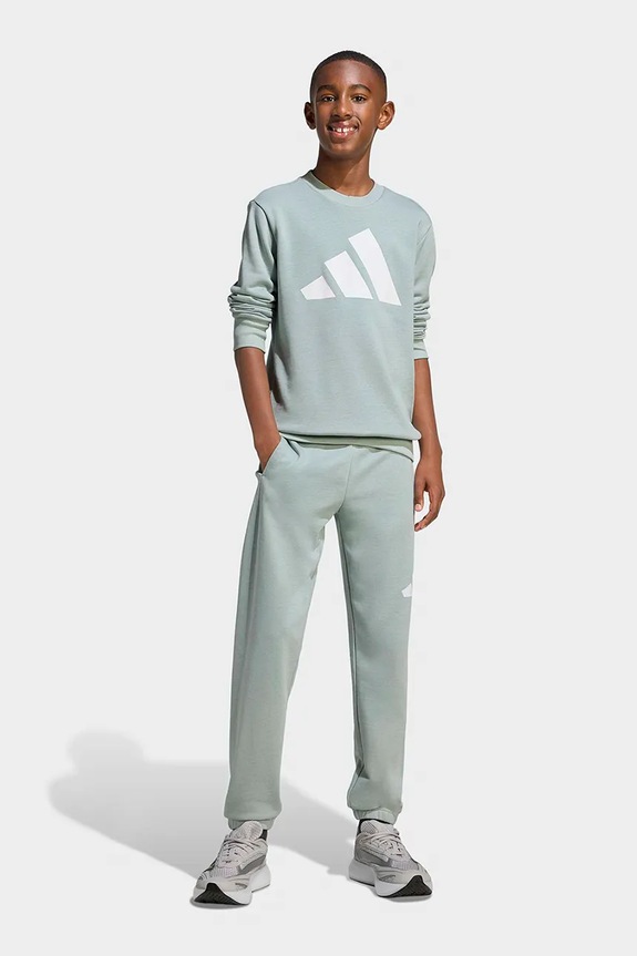 adidas dres dziecięcy nadruk turkusowy KS0401