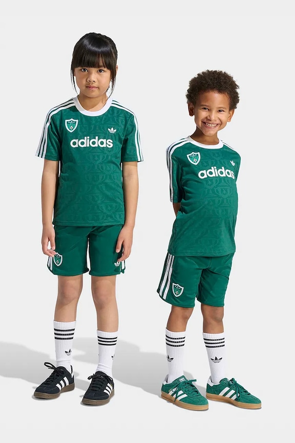 adidas Originals komplet dziecięcy dzianina zielony KC8432